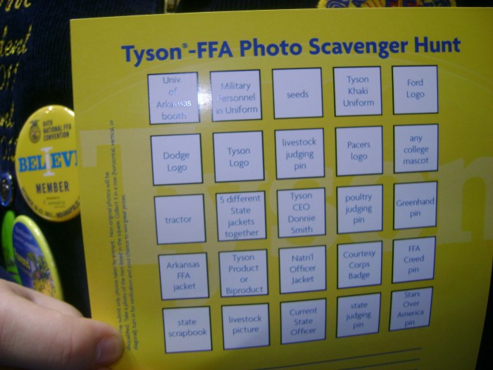 Ffa scavenger hunt answer key