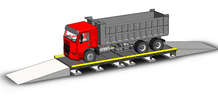 A truck weighing 3.0 x 10 4