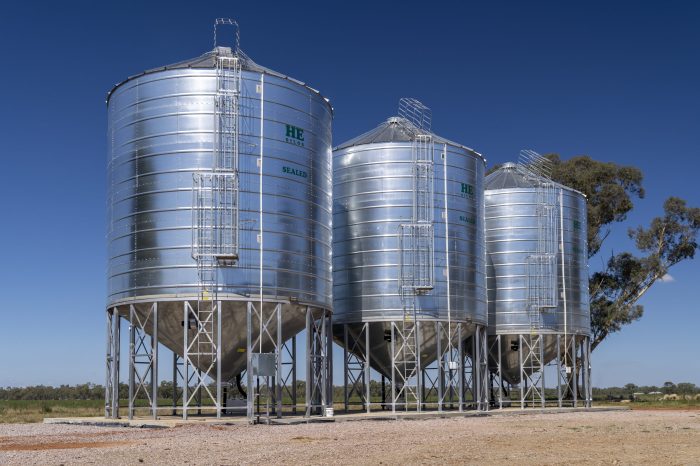 Bulk storage bins containers and silos shall be equipped with