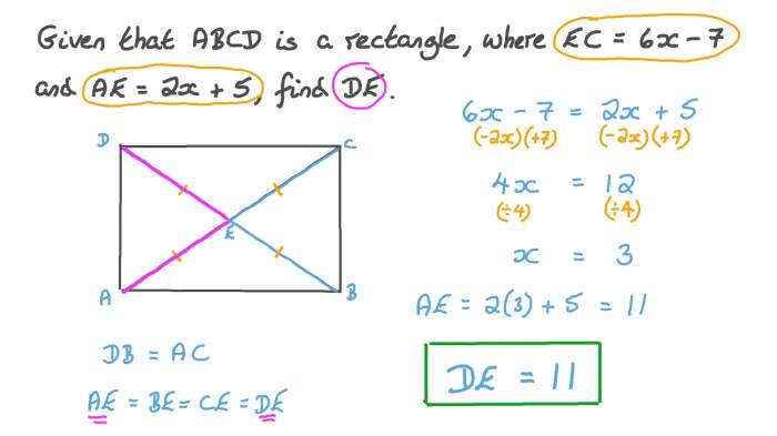 Rectangle angles diagonals